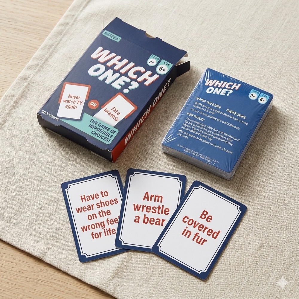 Paladone Which One The Game of Impossible Choices Card Game 50 Cards NIB Travel